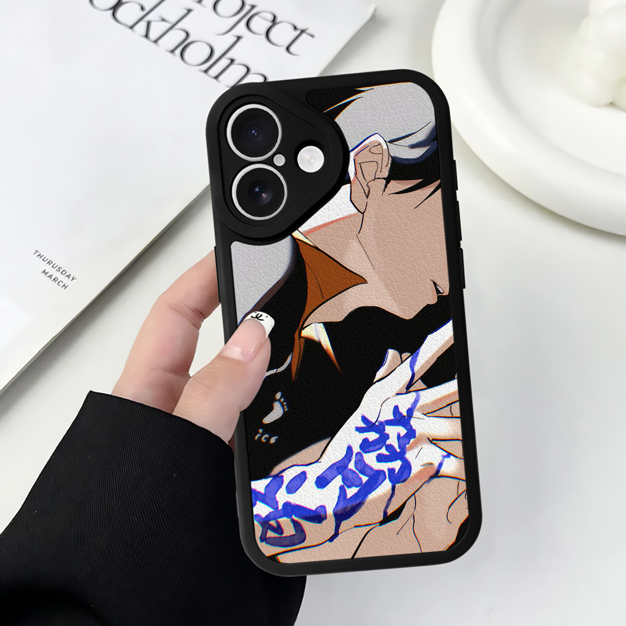 （画像用） ハイキュー!! Haikyu!! 【iPhone 16シリーズ対応】シリコンスマホケース（レザー調） 材質：シリコン
